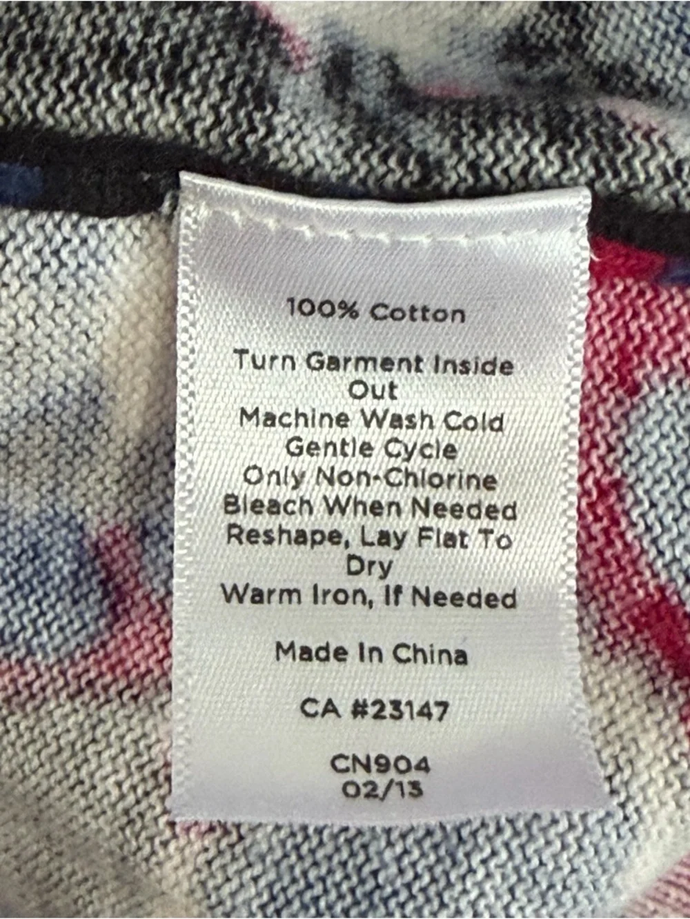 Talbots Womens 3/4 Sleeve Floral Button Up Cardigan Sweater Navy Pink Spring - Picture 6 of 7